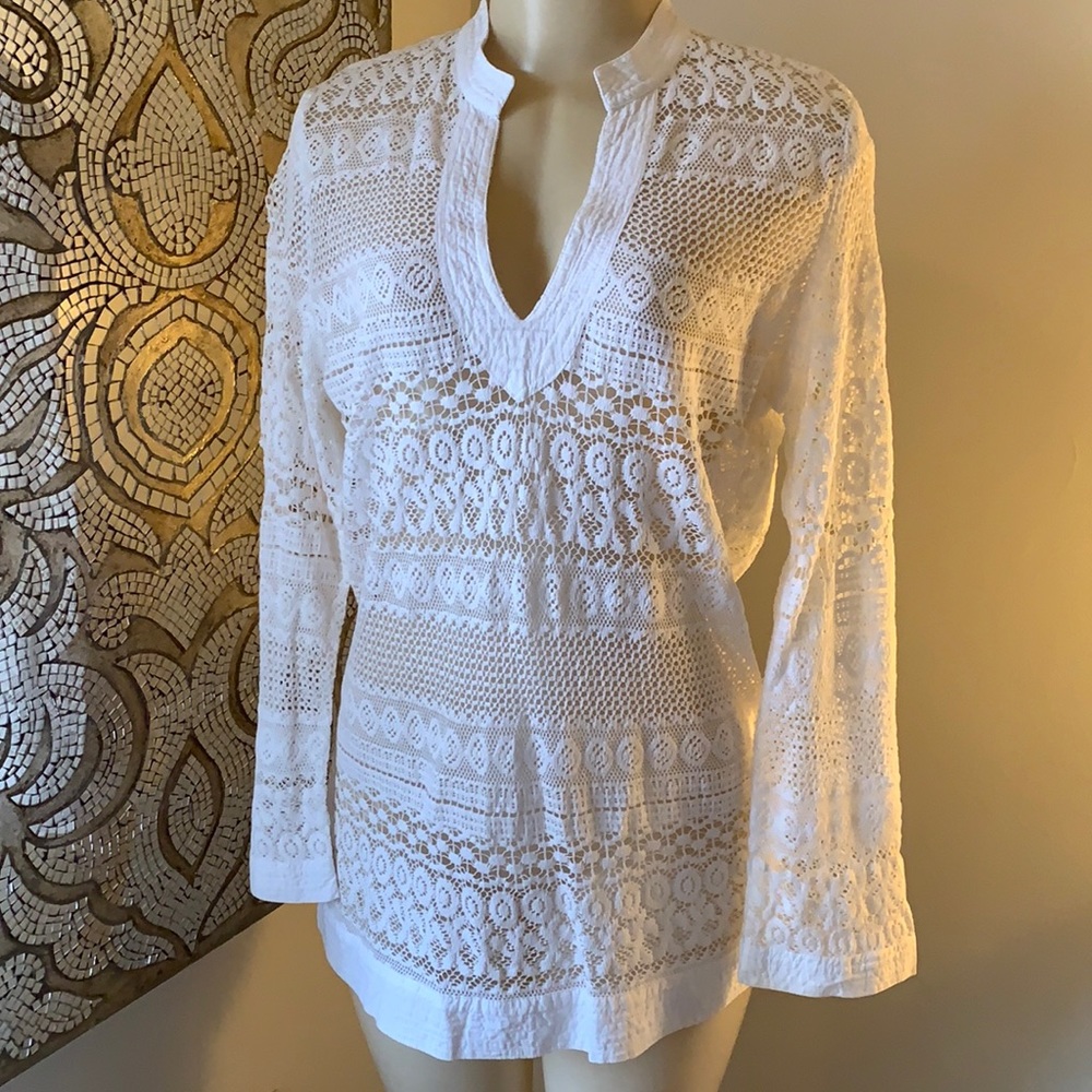 Beautiful white knit cover up